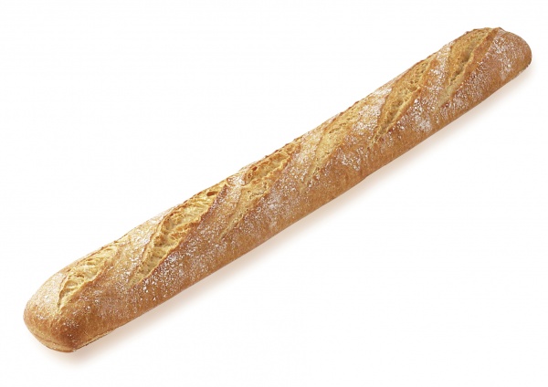 Leicht bemehltes Brot mit knuspriger Kruste und luftiger Krume, zeichnet sich durch seinen charakteristischen Geschmack aus.